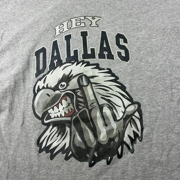 Vtg Philadelphia Eagles F You Dallas Cowboys Shirt Mens L NFL Football Rivalry - Picture 7 of 8